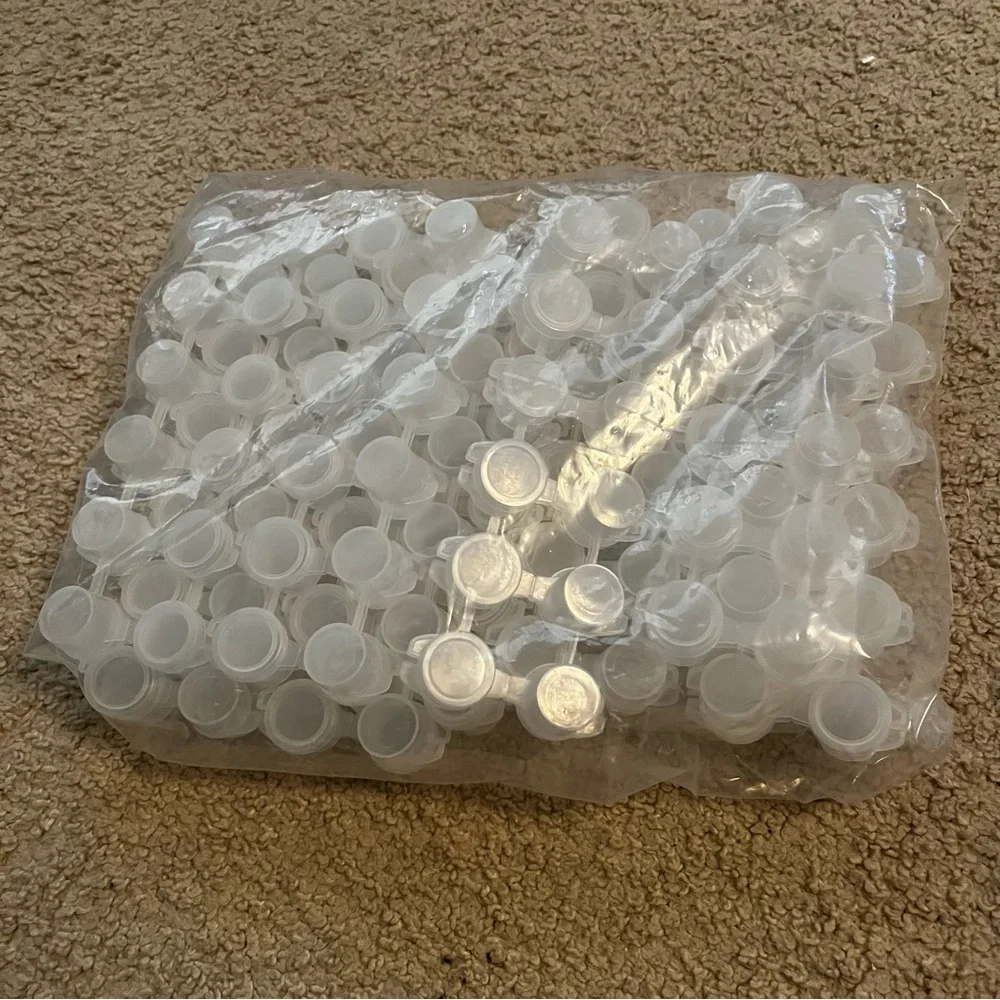 NEW 18 paint pot strips with lids - Picture 2 of 2